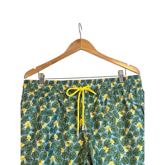 Le Club Men Palm Leaf Print Swim Shorts Elastic Waistband SZ XXL Multicolor NWT - Picture 6 of 10